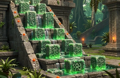 Gonzo's Quest Slot mit fallenden gr&uuml;nen Steinbl&ouml;cken im Betsson Online Casino