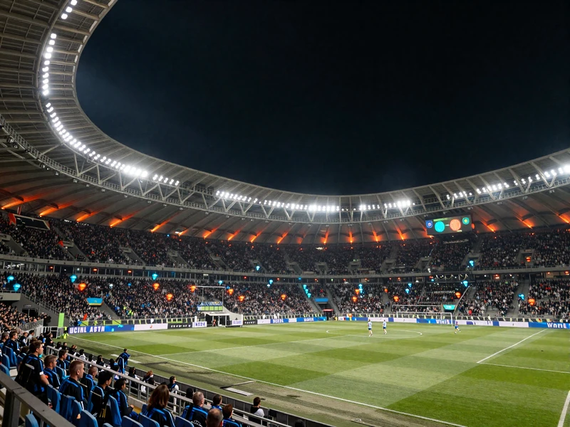 Fu&szlig;ballstadion bei Nacht unter Flutlicht - Betsson Sport Partnerschaft mit Inter Mailand